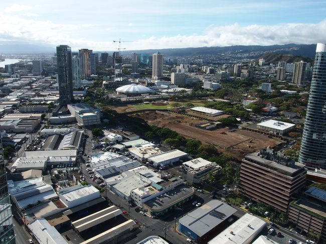 海も山も見える〜。