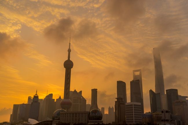 朝から感動的な朝焼けを堪能しながらと