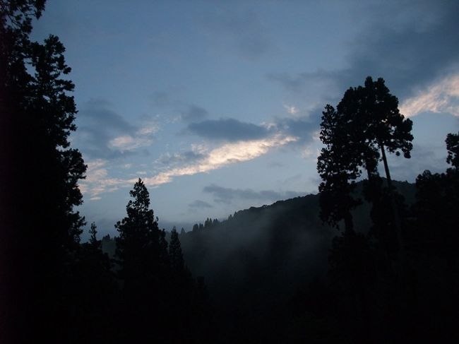 霧が流れていったり、また包まれたり、まるで水墨画の世界です。