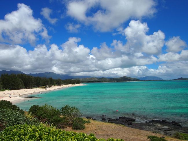 一気に坂道を登って、ちょい休憩！<br />それにしてもキレイだわ！