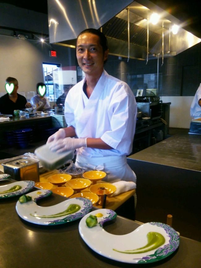 そしてこちらが噂のイケメン松本料理長(^O^)<br /><br />美味しい料理が食べれて、イケメンが目の前にいれば二倍美味しい〜(笑)<br />またリピートしたいお店が増えました!<br />もちろんお料理目当てですよ（ウフフ♪）<br /><br />