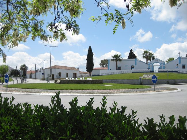 バスターミナル前のロータリー広場。<br />ロータリーむこうの白に青い線の入った建物がある、何かの館かなと見に行ったら裏は墓地でした。<br />広場近くの公民館らしき建物と周辺の軒下に隙間なくびっしりとつばめが巣を作っていてすごい数のつばめが飛び回るのを眺めたり写真を撮ったりしてバスの時刻を待つ。