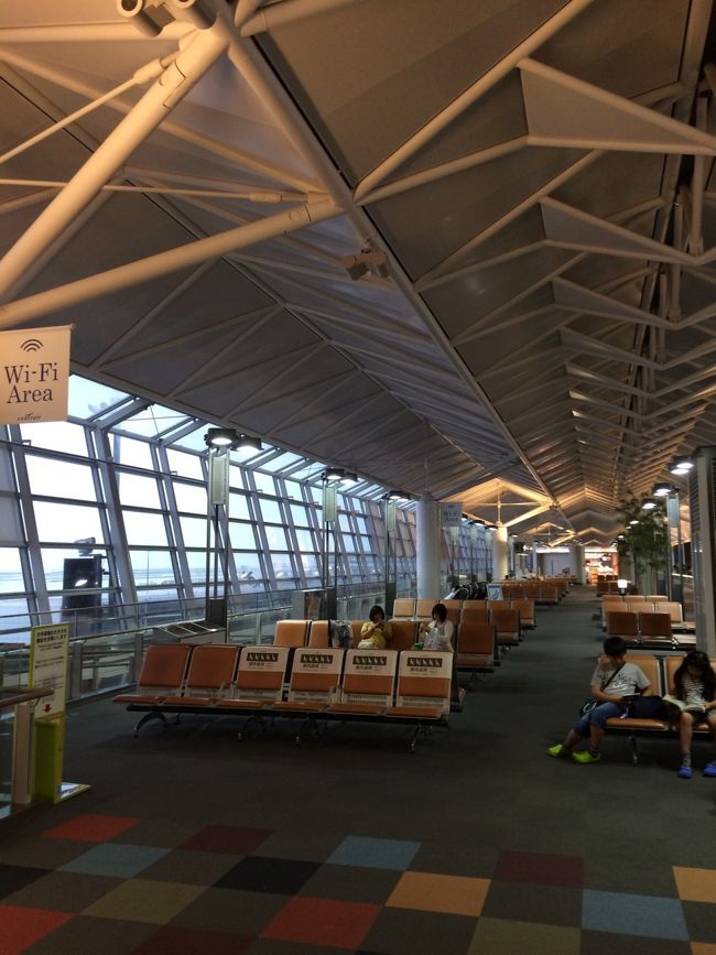 関空も良かったですが、セントレアも素敵です。<br />夜ごはんはお店に入らず、天むす、鳥めし、から揚げ、味噌カツ？を売店で購入してベンチで食べました。<br />お店に入らなくても食べるものが豊富で、かなり嬉しいです。<br />おまけに値段も手頃です。<br />これで旅行記を終わります。<br />初めてこのような記事を書いてみました。<br />不慣れなものですから、読みづらく肝心の写真がないものばかりだったと思います。お許しください。<br />これから夏休みに入って渡ハされる方の参考になれば、幸いです。<br />