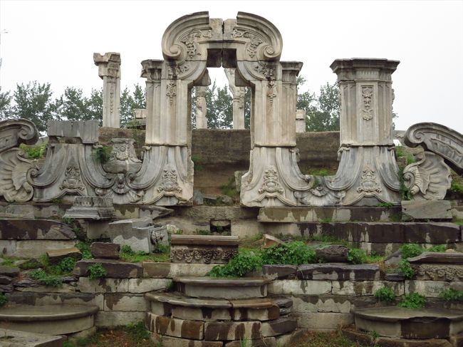 雨のち晴れの北京06☆圓明園後半～大雨の西洋建築遺構～』北京