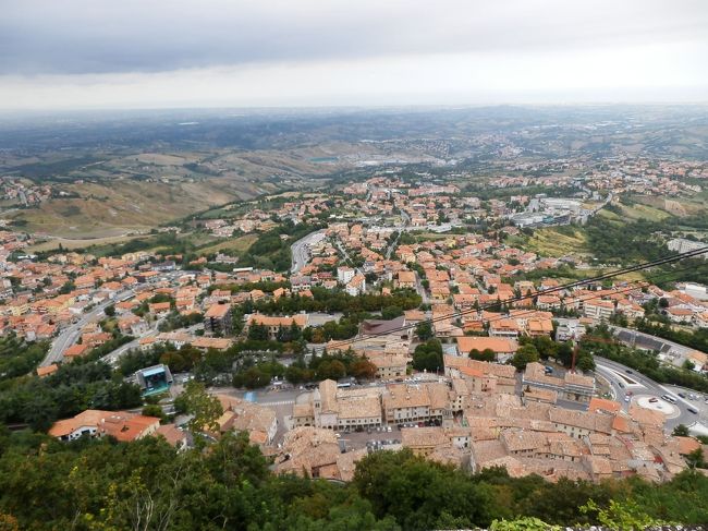 素晴らしいサンマリノの街のパノラマが見れるところがありました！
