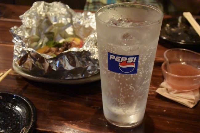 ビールから黒霧島のソーダ割りへチェンジし、