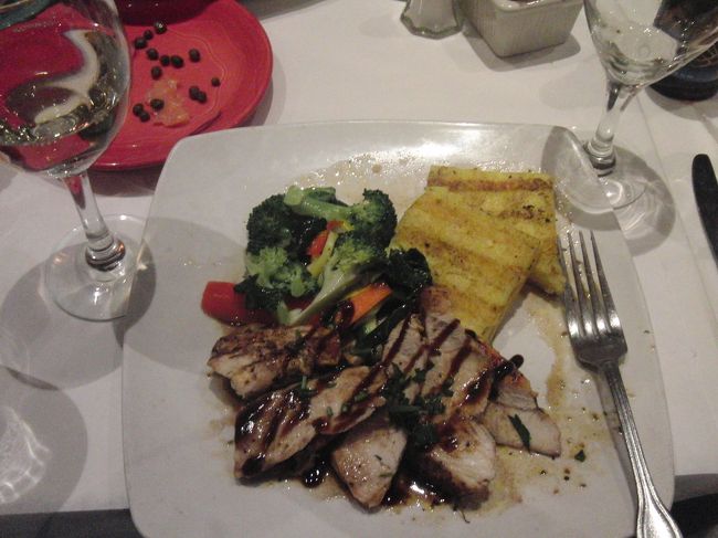 チキン料理とワイン！