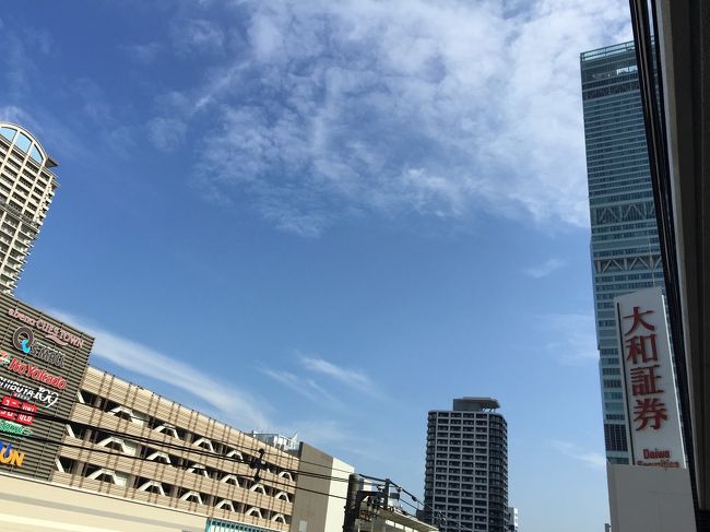 キューズモールからハルカスまで眺められる場所から