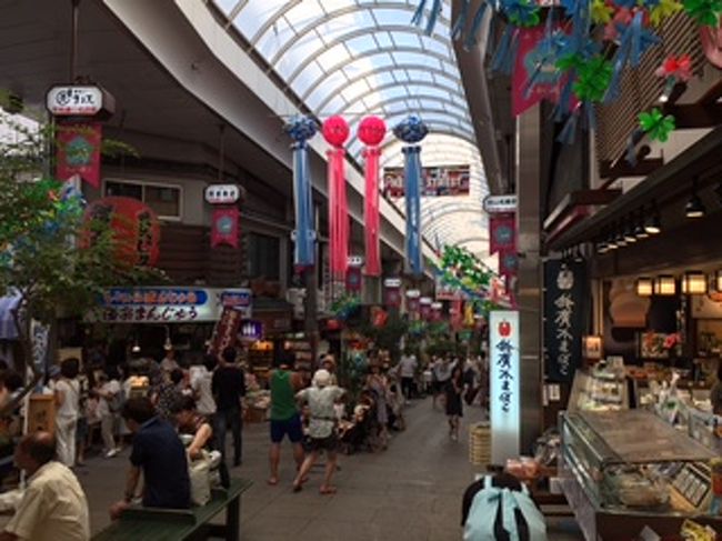 駅前の商店街アーケード