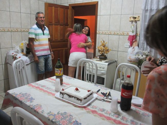 サプライズに大喜び