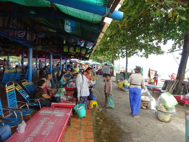 海辺の雰囲気を満喫したオジン