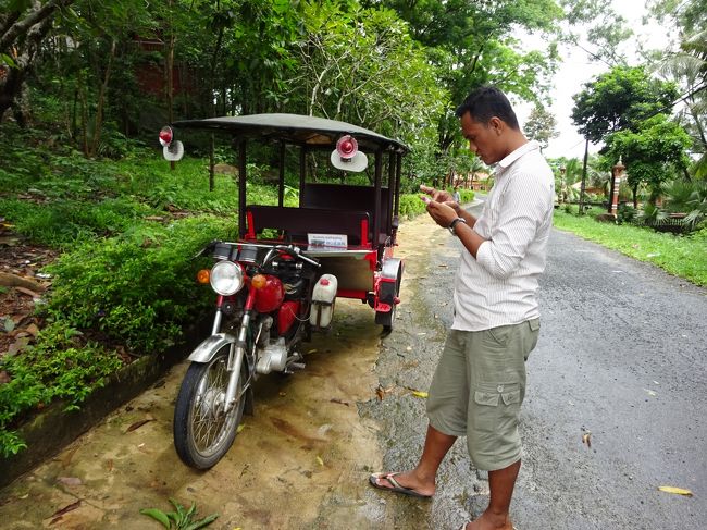 トウクをチャーター<br />１５＄払って市内観光出発