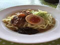 空港からはレンタカーで
今回は日本旅行さんのプランが一番安かったので
HPから予約
スカイレンタカーでハイブリッド車

高速で約１時間、おんなの駅なかゆくい市場に到着
それぞれ好きな物を食べる
ポン以外は沖縄そば
ちなみにポンはタコス