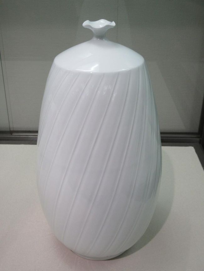 白磁作家伝統工芸山口幹彦作壷大作