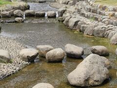 兵庫島公園では高架下の日陰の水辺でたくさんの子供たちが遊んでいます。
涼しそうで羨ましい。