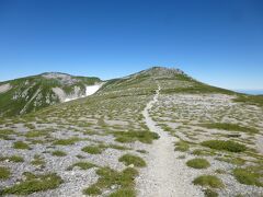 稜線上に出ましたが、山頂はまだ先でした。