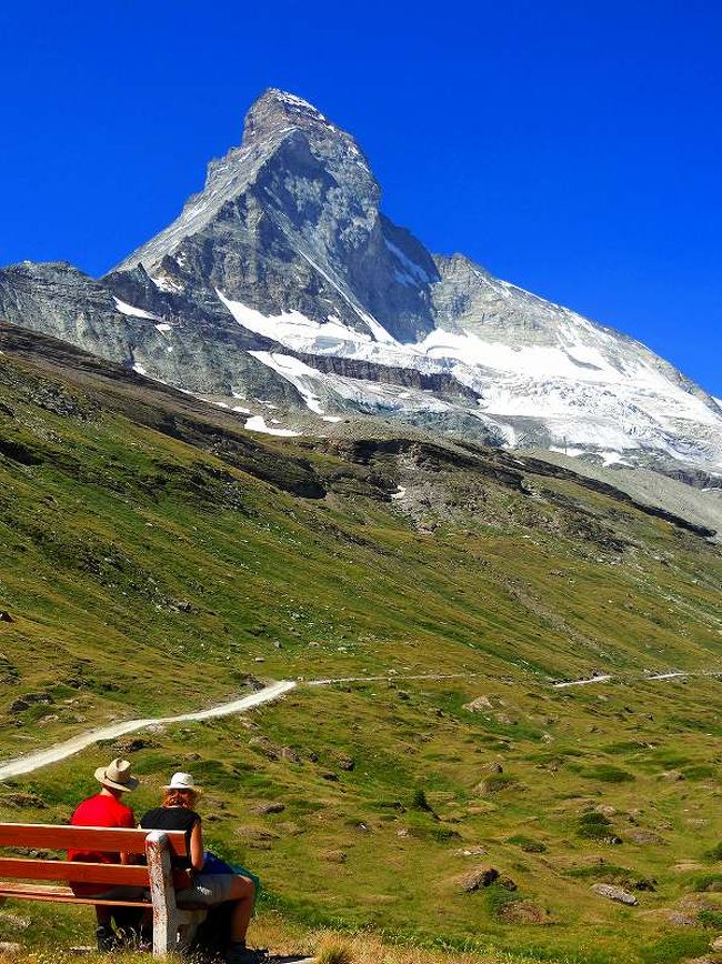 マッターホルンを眺めながらの休憩