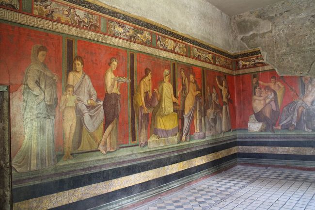 秘儀荘の壁画。