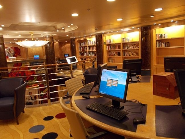 船内には図書室もあり、日本から持参した小説、２冊読んだ後、寄付してきました。