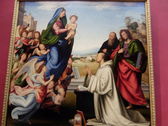 サヴォナローラのおかげでフィレンツェの芸術が暫く停滞しましたが、その死後再び花開きました。<br /><br />この人もサヴォナローラの傾倒者でしたが、自身が同じドメニコ会の僧侶で、主題は最初から宗教的なもののため、あまり影響を受けませんでした。<br /><br />フラ・バルトロメオ「聖ベルナルドの幻視」１５０４年