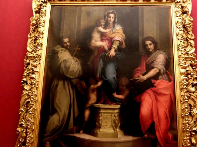 ラファエロも一時フィレンツェで活躍していましたが、ユリウス２世に召喚されローマに行ってしまいます。<br />その後、フィレンツェ絵画界を支えたのがこのアンドレア・デル・サルトです。<br /><br />アンドレア・デル・サルト「アルビエの聖母」１５１７年頃の作品。<br /><br />夏目漱石の「吾輩は猫である」の中でアンドレア・デル・サルトの名前が出てきます。（ただし迷亭が語るアンドレア・デル・サルトのエピソードは嘘）