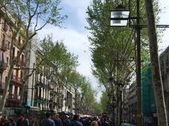 １５時頃、旧市街散策（カタルーニャ音楽堂見学ツアー含む）を終え、ランブラス通りを北へ。