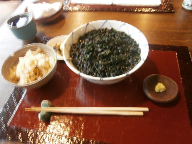 笠岡のりのおそばと+100円でごはん、おなかいっぱいです！