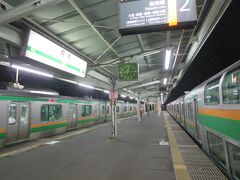 21:02　籠原駅に着きました。（前橋駅から56分）

籠原駅始発の上野東京ライン経由小田原行に乗換えます。（同じホームで乗換）