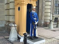 王宮の前では、衛兵が護衛しています。