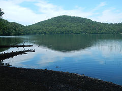オンネトー湖は人も少なく静か。