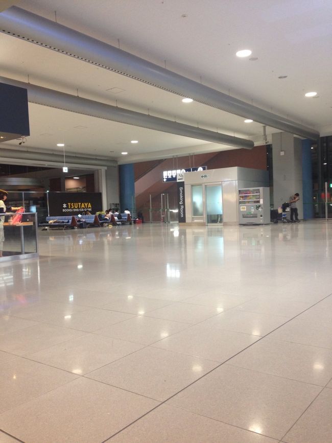 台風の影響で電車は全面ストップ。<br />バスも深夜便は1時間に1本しかないので、<br />この時点で3時間ぐらい並ばないと乗れないだろうな〜…ぐらいの大行列。<br /><br />空港内で大人しくしておきます。<br />ベンチを確保して…っと。<br /><br />おやすみなさい。。。<br /><br />絶対リベンジしてやるぞ〜！<br /><br />↓<br />リベンジしてきました！<br />「夏の終わりに石垣島へ（石垣島〜竹富島）」<br />http://4travel.jp/traveler/minomino74/album/11100305/<br />