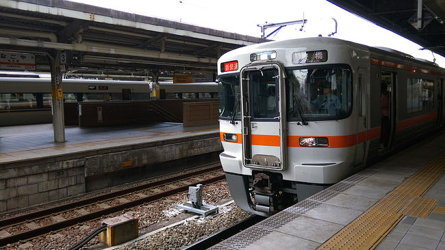 ●新快速電車豊橋行き＠JR豊橋駅<br /><br />JR名古屋駅に到着です。<br />JR米原駅から乗車していた新快速電車です。<br />JR岐阜駅辺りから、電車は非常に混雑していました。<br />弱冷車だったのかな？汗ばむ位に暑かったです。