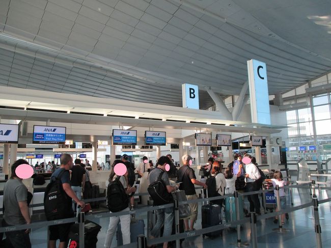 ＷＥＢチェックインはしていたので、手荷物カウンターへ。今回は久々のＡＮＡ。ハノイ便はＡＮＡ（８：５５発）が一番時間帯が良かったの〜。３泊４日の日程だと時間は大事よね！。