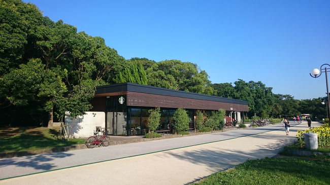 まずは大濠公園へ。<br />スタバもちょっとおしゃれですが、