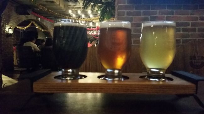 金色三麦でビールの飲み比べ。<br />ここのビール、あまり好みではなかったです。