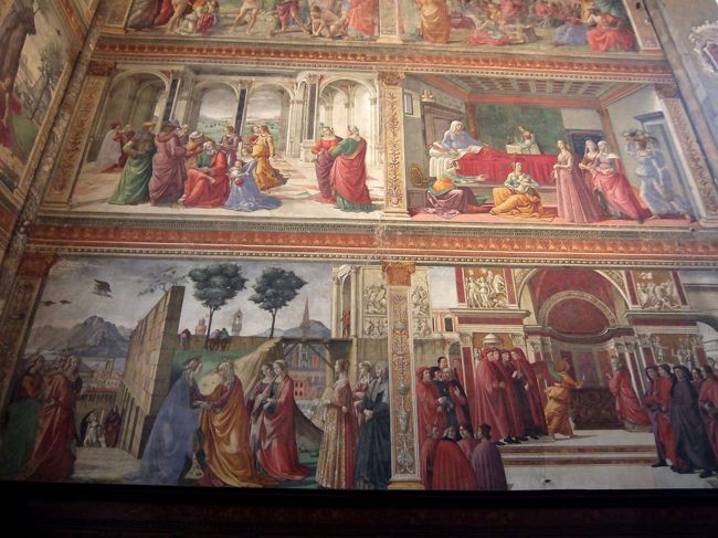 ギルランダイオ作「洗礼者ヨハネ伝」<br />今度は向かって右側部分です。