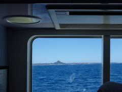 船からは伊江島が見えました。