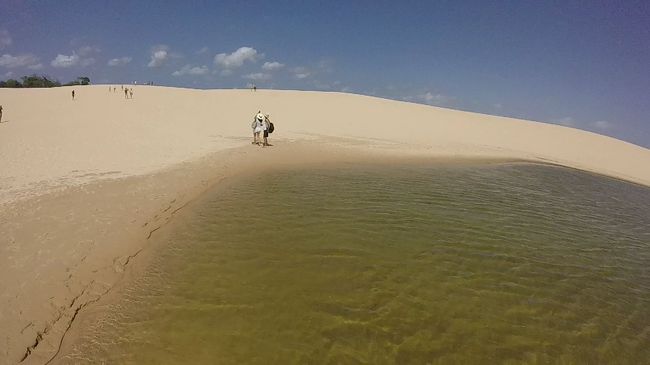 小規模ながら、レンソイスのように砂丘とラゴーアが広がっている。