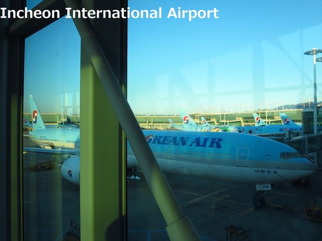 搭乗途中の風景。<br /><br />KE751　仁川19:05　→　名古屋20:55<br /><br />短いフライトなので機内食はサンドイッチだけ。ラウンジで食べておいてよかったです。