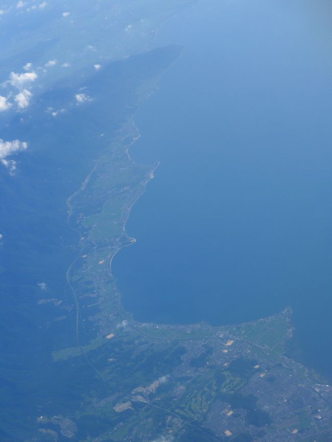 琵琶湖　湖西道路付近　この間はしったところだ．