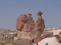 最も有名なのが、この「ラクダ岩」。結構大きいデス（手前の人と比べてみて）。