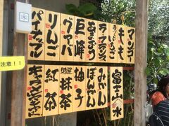 次は大須にある氷屋さん直営のかき氷やさん
ここはお外でいただく感じで、手作りいちご以外はどのシロップも500円
悩みぬいて　手作りいちご　700円を選択　食券を購入します
ミルクも無料です　
