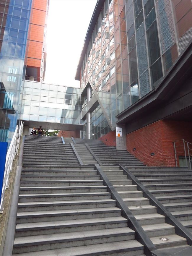 こっちの階段は帰りに通るとして…<br /><br />いつも歩いていた坂道の方へ。