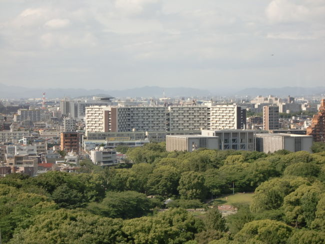 天守閣からの景観。<br />名古屋市を一望できます。