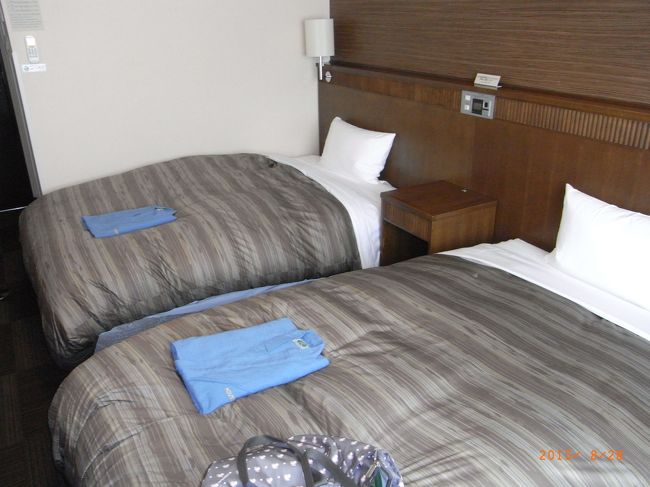 お部屋ね。<br /><br />ベッドサイズは十分で清潔でした。<br /><br />難点はスーツケースが開ける床のスペースがなかったことかな。<br /><br />