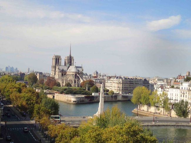 アラブ世界研究所の展望台からパリを一望。<br />