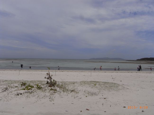 遠浅だよ！！時期がそうゆう時期らしい。<br /><br />泳ぐの無理だ。。。海水はひざ下くらいのところが続いてるよ。<br /><br />水中眼鏡（今回の旅行のため購入したの）、水着持ってきたけど、<br />竹富では使えなかったよ((+_+))