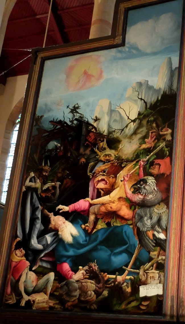 2015.4ライン・アルザス旅行28‐ドミニカン教会　イーゼルハイム祭壇画，ウンターリンデンの至宝