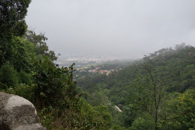 入ると、さっそく景色が見えますが、いかんせん天気・・・。