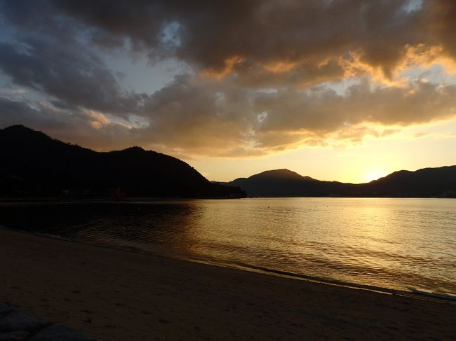 錦水館からとった夕暮れ